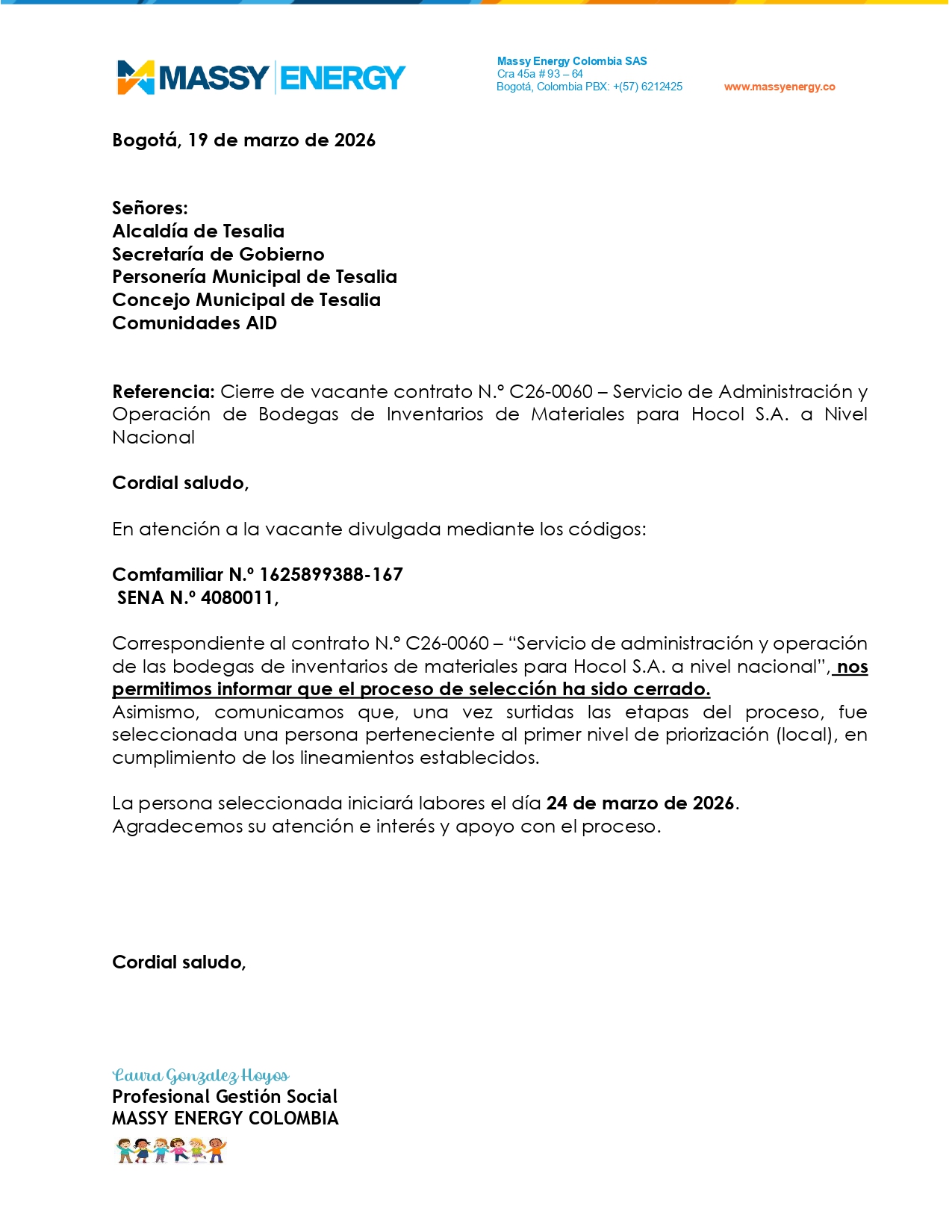 Noticia - 📢✅ PROCESO DE SELECCIÓN FINALIZADO