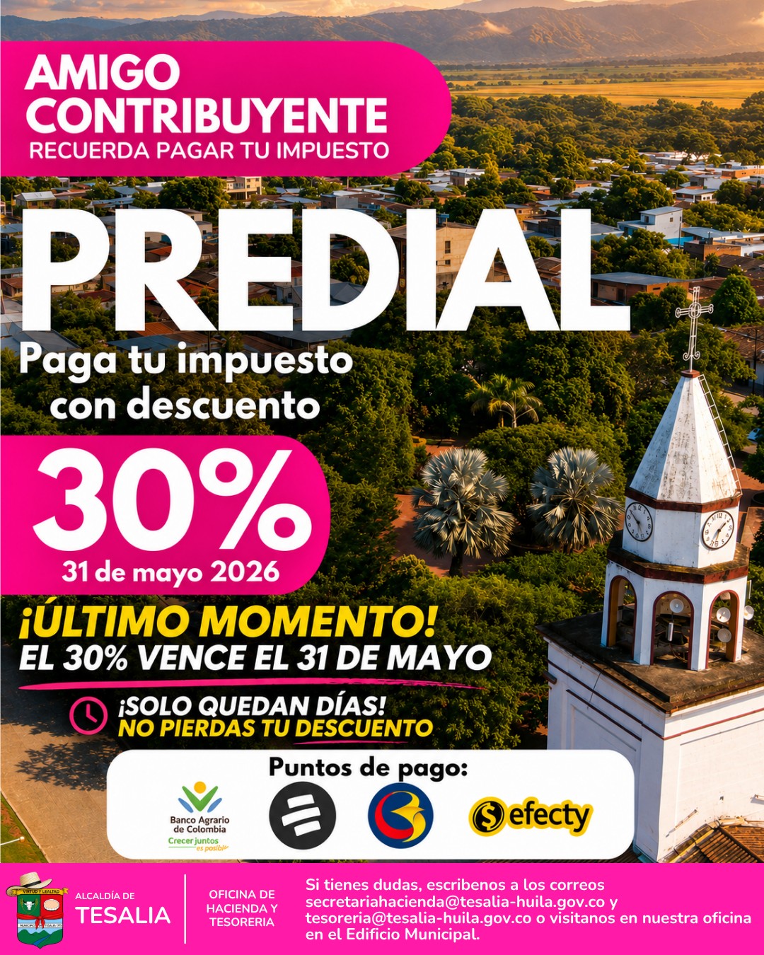 Noticia - 🏡💰 ¡APROVECHA EL DESCUENTO DEL TREINTA POR CIENTO EN TU IMPUESTO PREDIAL! ✨📢